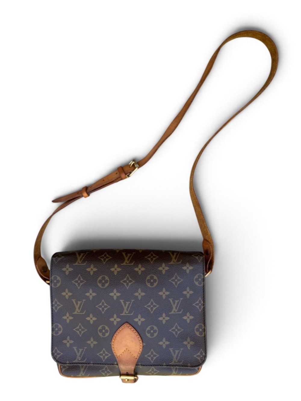 Louis Vuitton Vintage Monogram Cartouchiere GM Crossbody Bag SL881 🇫🇷 - Picture 7 of 16